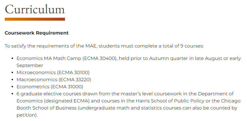 芝加哥大學(xué)經(jīng)濟學(xué)文學(xué)碩士信息 芝加哥大學(xué)經(jīng)濟學(xué)文學(xué)碩士信息