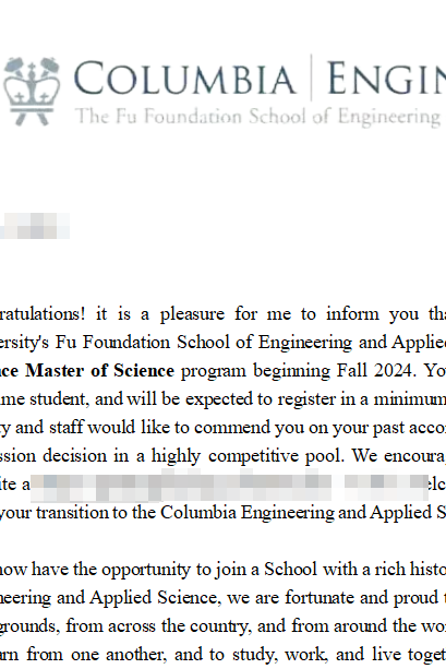 哥大 | GPA3.6，多虧智友優秀的文書指導，助力斬獲名校計算機碩士Offer！