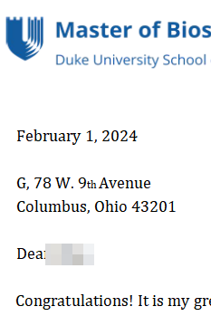 杜克 | 生物統計Offer！GRE僅315，智友團隊助力美本OSU學姐的申請之路